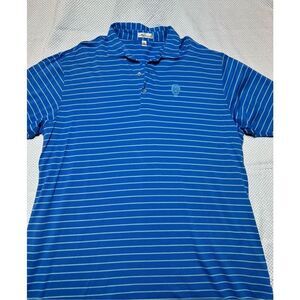 Peter Millar men’s blue striped golf polo size XL